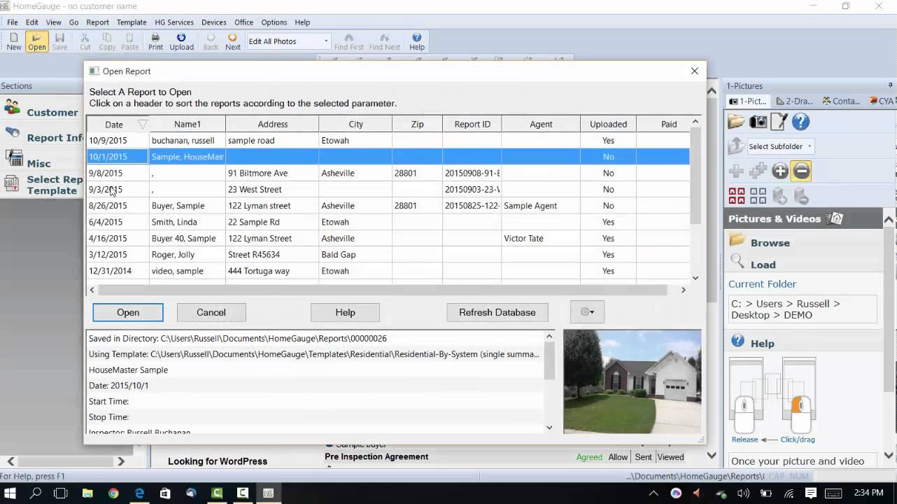 Homegauge software