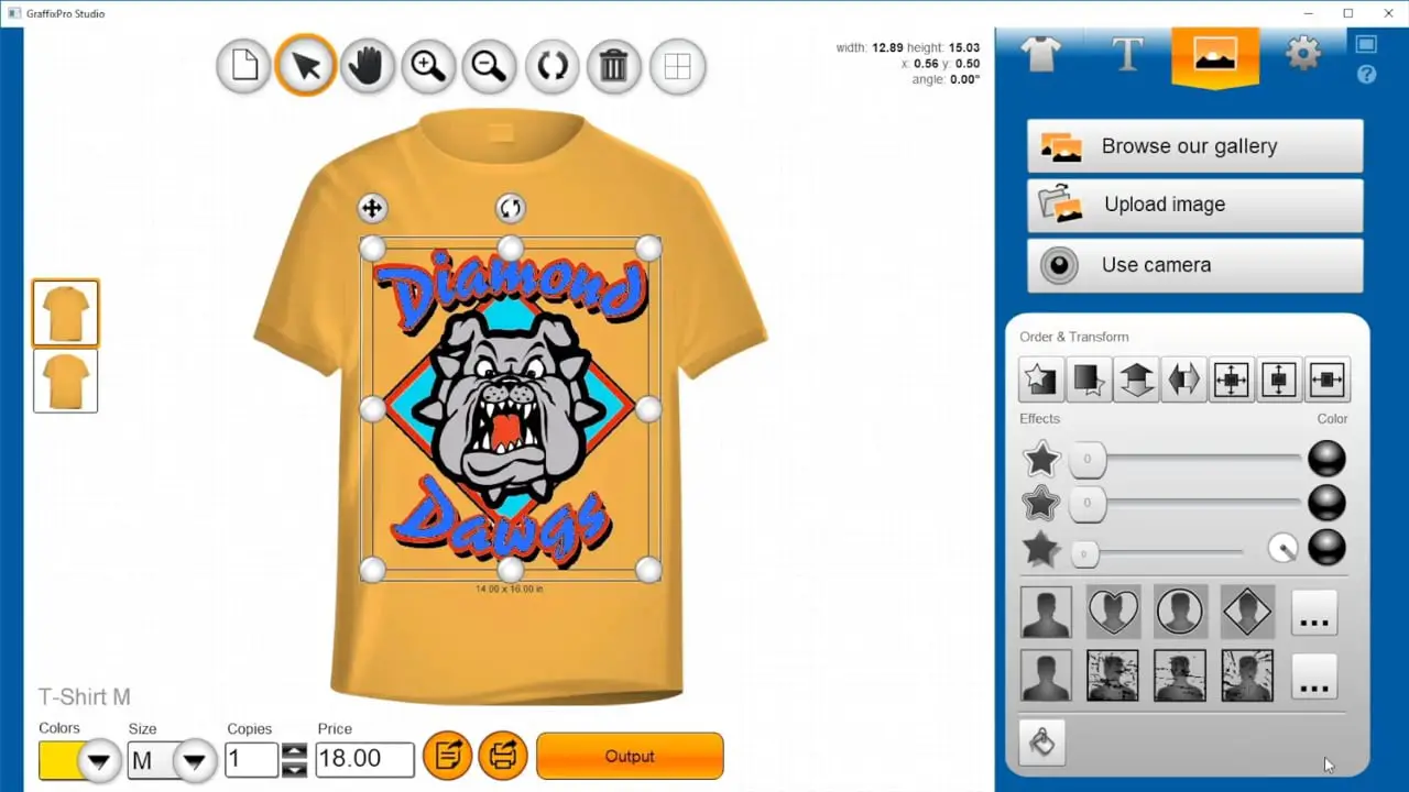 Shirt builder software