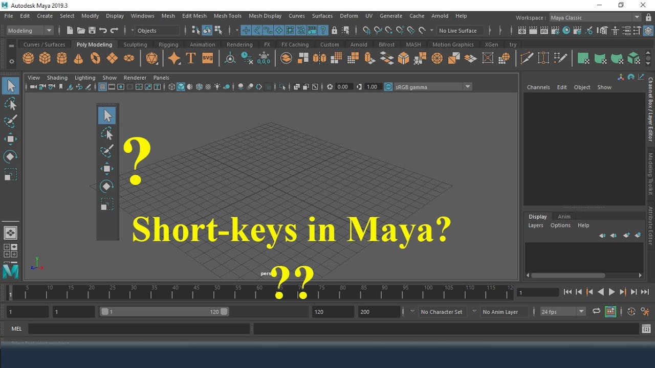 Maya software shortcut keys