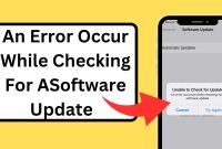 Error update while checking occurred ipad software unable ios7 check fixed upgrading fix