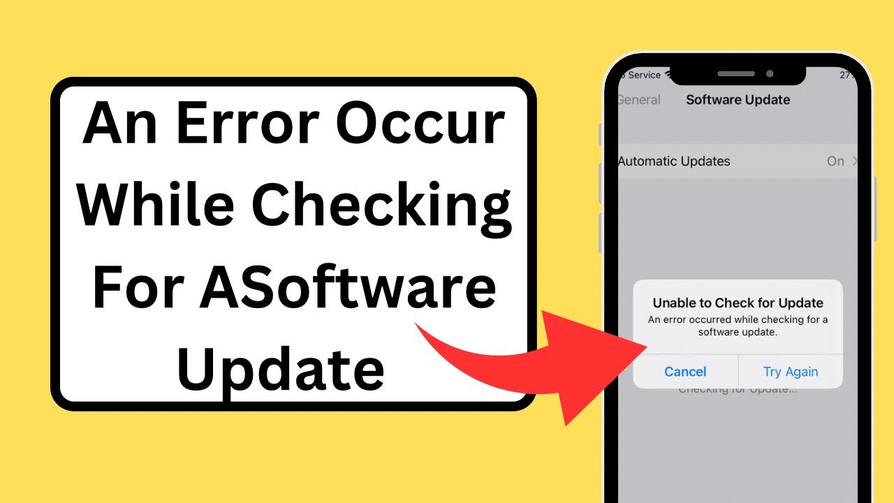 Error update while checking occurred ipad software unable ios7 check fixed upgrading fix